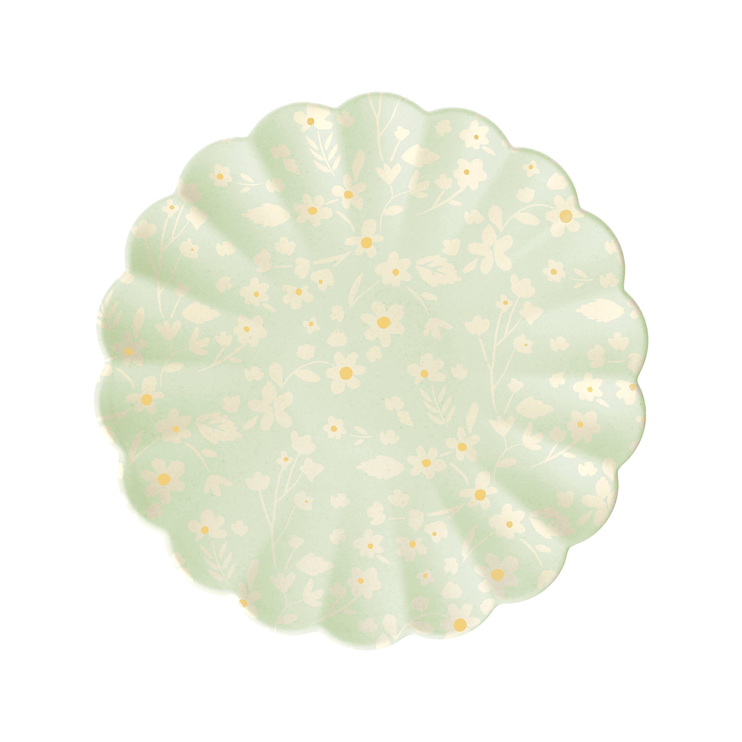 Floral Reusable Bamboo Small Plates, Set of 6
