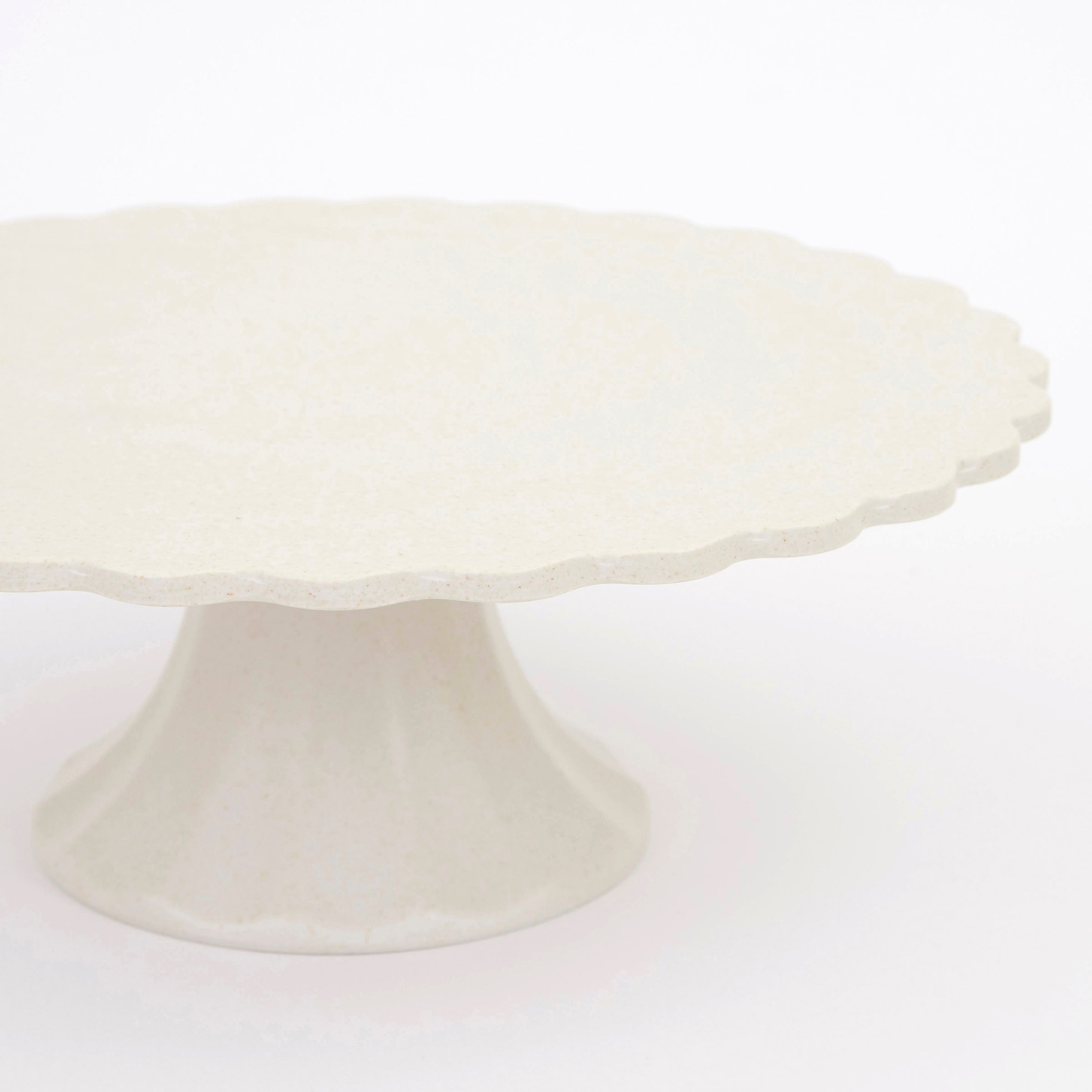 Small Reusable Bamboo Cake Stand, Cream